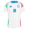 Officiële Voetbalshirt Italië Barella 18 Uit EK 2024 - Heren